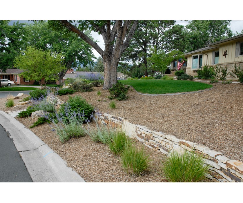 Colorado Springs Utilities Xeriscaping Corner Lot Cutback